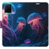 Pouzdro a kryt na mobilní telefon Pouzdro iSaprio Flip s kapsičkami na karty - Jellyfish Vivo Y21 / Y21s / Y33s