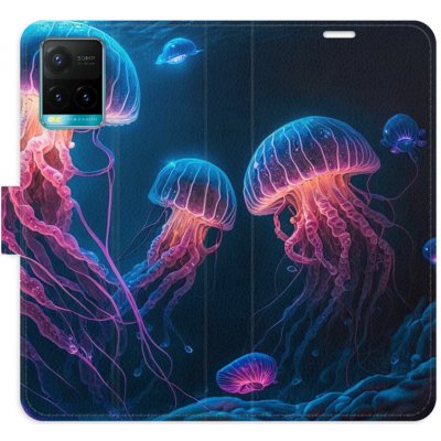 Pouzdro iSaprio Flip s kapsičkami na karty - Jellyfish Vivo Y21 / Y21s / Y33s