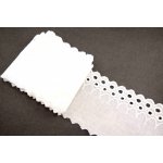 Bavlněná madeirová krajka - lomená bílá - šířka 8 cm – Zboží Dáma