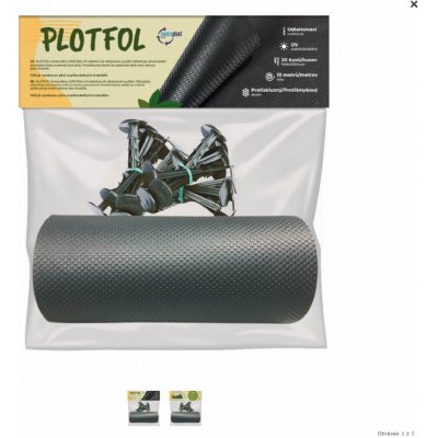 Plot Fol PLOTFOL folie pod plot - Délka 50 m, šířka 25 cm + 100 ks plastový hřebů 0796 – Zbozi.Blesk.cz