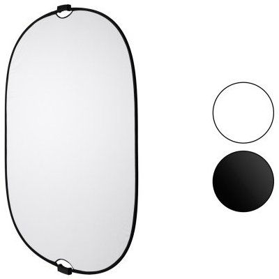 Skládací pozadí 2-in-1 150x200cm černá/bílá, FOMEI – Zboží Živě