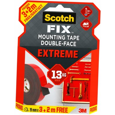 3M Scotch Fix Supersilná oboustranná montážní páska 19 mm × 3 + 2 m PT1100-193+20 – Hledejceny.cz