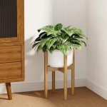 TZB Stojan na květiny TORRE RUSTIC 40 cm hnědý/černý – Zboží Dáma