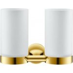 Duravit Starck T Dvojitý držák kartáčků a pasty matné sklo/zlatá 0099483400 – Hledejceny.cz