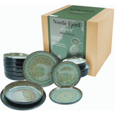 Creatable Sada nádobí Nordic Fjord sada talířů zelená 18 ks – Zboží Dáma