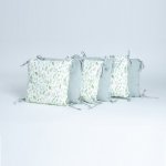 Tulimese Polštářkový mantinel do postýlky svěží kapradiny šedozelený 6KS – Sleviste.cz