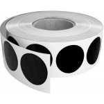 CDRmarket ETRL-TTR-BK-20 Samolepicí etikety kulaté 20 mm 2000 ks černé papírové pro TTR role – Sleviste.cz