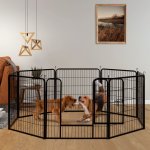 FurniGO Kovová ohrádka pro štěňátka 160 x 160 x 80 cm – Sleviste.cz