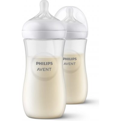 Avent láhve Natural Response průhledná dudlík pro podporu rytmu pití 330 ml 2 ks – Zboží Mobilmania