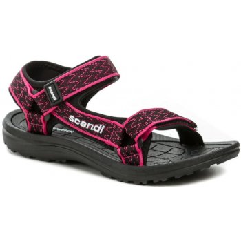 Scandi 251 0002 T1 černo růžové sandály