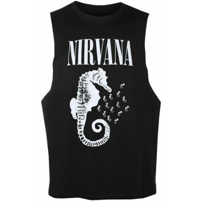 Rock Off Nirvana Seahorse & Logo Mono černá – Zboží Mobilmania