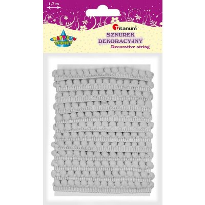 Titanum Textilní provázek s bambulkami bílý 1,7 m – Hledejceny.cz