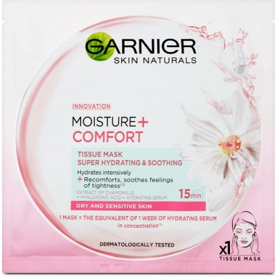 Garnier Moisture Comfort superhydratační zklidňující textilní maska 32 g – Hledejceny.cz