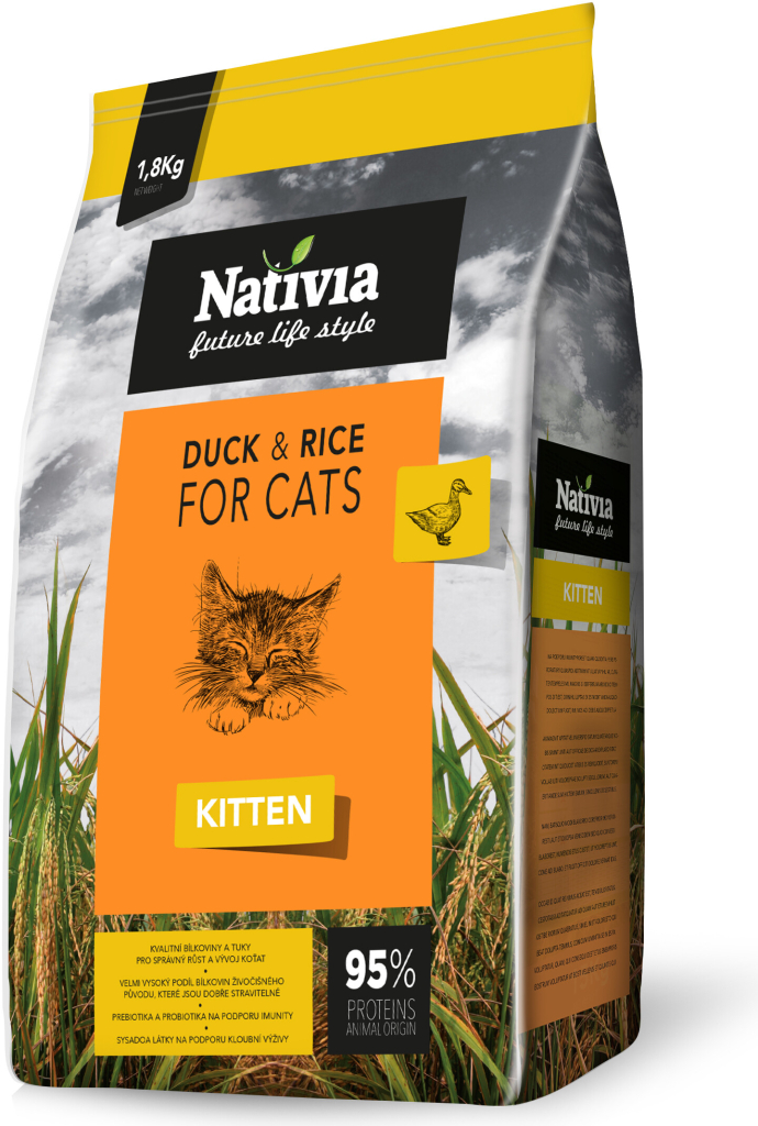 Nativia Cat Kitten DUCK&RICE 1,8 kg