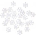 DP Craft Sněhové vločky se třpytkami 2,4cm 24ks bílé – Hledejceny.cz