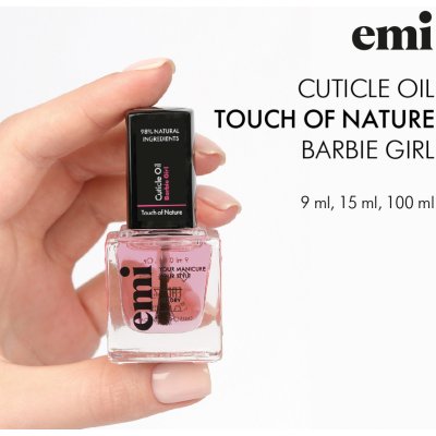 E.Mi Cuticle Oil Barbie Girl Touch of Nature olej na kůžičku 15 ml