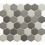 The Mosaic Factory šedá matná protiskluzná hexagon 5,1 x 5,9 cm 1ks – Zboží Mobilmania
