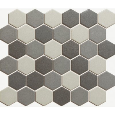 The Mosaic Factory šedá matná protiskluzná hexagon 5,1 x 5,9 cm 1ks – Zboží Mobilmania