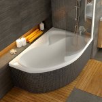 Ravak CVSK1 Rosa 140/150 L white+Transparent, levá 7QLM0100Y1 – Zboží Dáma