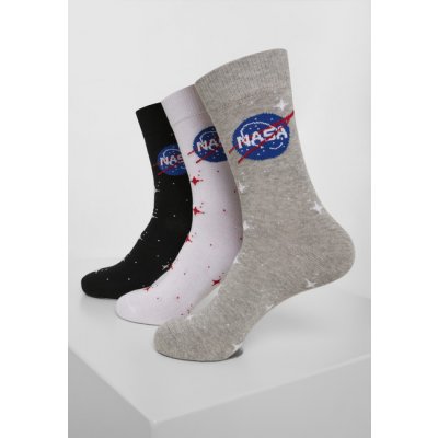 Mr. Tee NASA Insignia Socks 3-Pack black/grey/white – Zboží Mobilmania