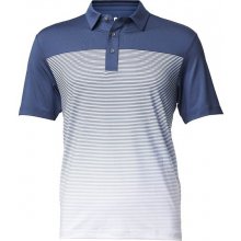 Backtee Mens Striped Polo navy