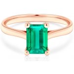Savicki Zásnubní prsten růžové zlato smaragd ZS24 R1 SZM R – Zboží Mobilmania