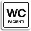 Piktogram ACCEPT Piktogram WC pacienti - bílá tabulka - černý tisk