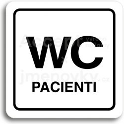 ACCEPT Piktogram WC pacienti - bílá tabulka - černý tisk