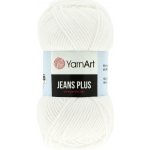 YarnArt Jeans Plus 01 bílá – Zboží Dáma