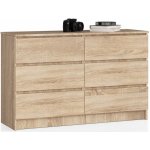 Ak furniture Kuba 120 cm 6 šuplíků – Zbozi.Blesk.cz