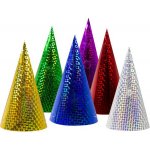 PartyDeco Párty čepičky barevné holografické 20ks 16cm – Zboží Dáma