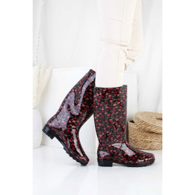 Fashion Holínky s květinami B157-57 – Zboží Dáma