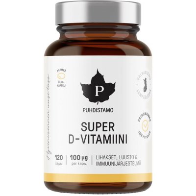 Puhdistamo Super Vitamin D 4000 iu 120 kapslí