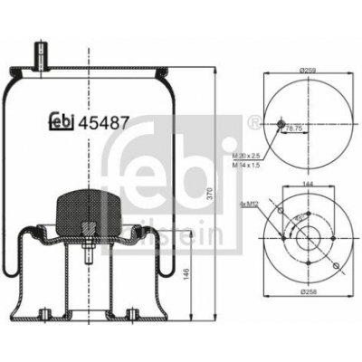 Mech, pneumatické odpružení FEBI BILSTEIN 45487 | Zboží Auto