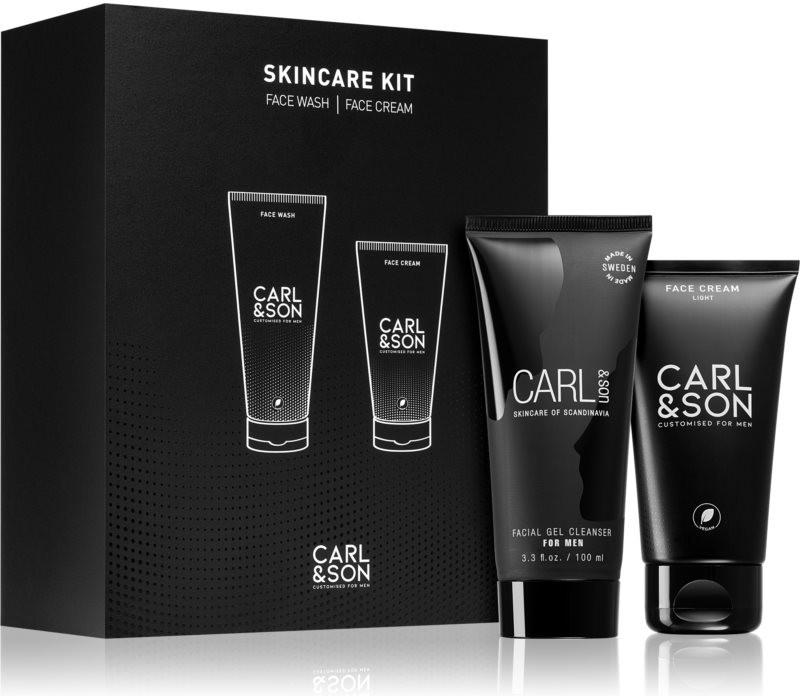 Carl & Son Skincare Kit čisticí gel na obličej 100 ml + krém na obličej 75 ml dárková sada