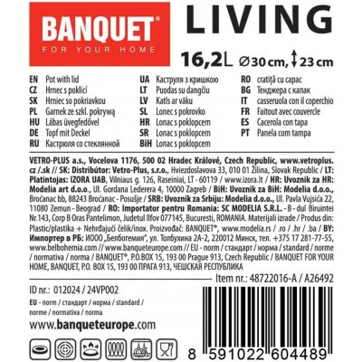 Banquet Living 30 cm 16,2 l – HobbyKompas.cz