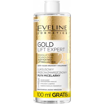 Eveline Cosmetics Gold Lift Expert Protivrásková micelární voda 3 v 1 500 ml