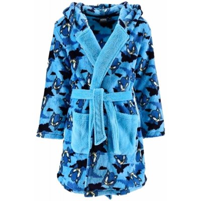 SunCity Dětský župan s kapucí Ježek Sonic Světle modrá – Zbozi.Blesk.cz