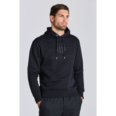 GANT TONAL ARCHIVE SHIELD HOOD černá – Zboží Mobilmania