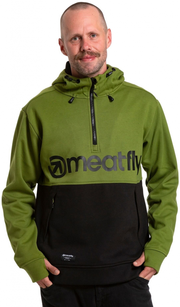 Meatfly technická mikina Tason Calla Green / Black | Zelená