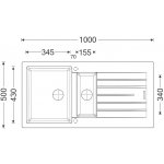 Sinks PERFECTO 1000.1 Titanium – Zboží Mobilmania