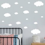 Impresi Samolepka do dětského pokoje Bílé mráčky - 57x39cm – Zboží Dáma