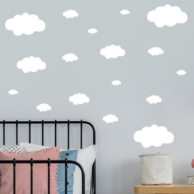 Impresi Samolepka do dětského pokoje Bílé mráčky - 57x39cm – Zboží Dáma