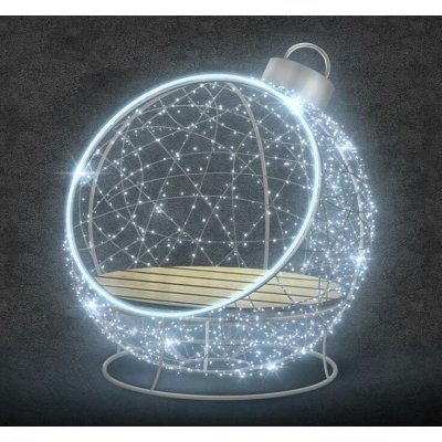 Eco Fix 3D LED světelné křeslo ozdoba 130 cm, ledově bílá, 36 V, 30,5 W, 33 kg – Hledejceny.cz