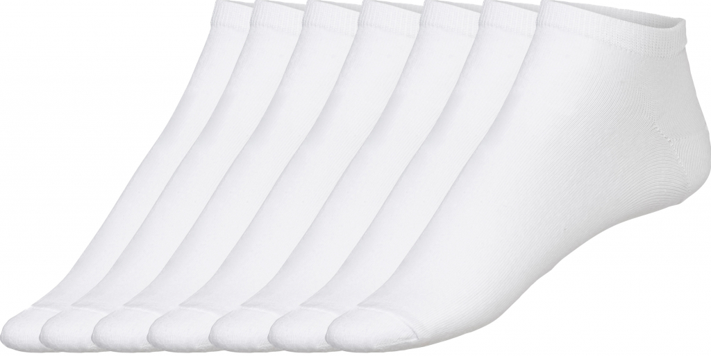 Livergy pánské nízké ponožky s BIO bavlnou 7 párů bílá