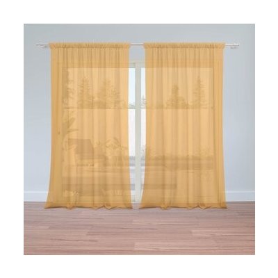 Sablio Záclony Neonová oranžová: 2ks 150x250cm – Hledejceny.cz