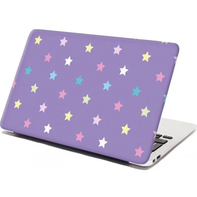 Sablio Samolepka na notebook Hvězdy na fialové - 38x26 cm – Zboží Živě