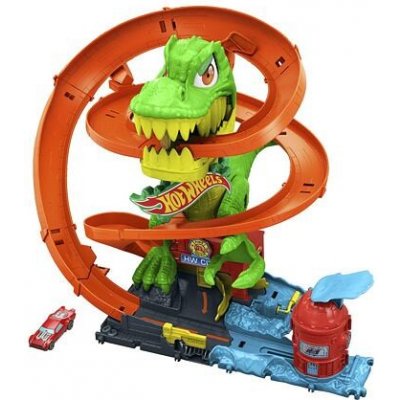 Mattel Hot Wheels CITY T-REX ÚTOČÍ NA HASIČSKOU STANICI – Zboží Dáma
