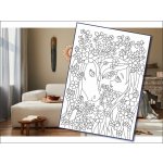 Radost v písku Šablona na pískování víla s jednorožcem v kytičkách A4 210 x 297 mm – Zboží Dáma