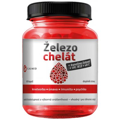 Galmed Železo chelát+vit.B9+vit.B12+vit.C 60 kapslí – Hledejceny.cz